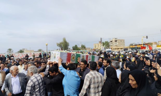 پیکر شهید محمد رودابی در جیرفت تشییع شد پیکر شهید محمد رودابی در جیرفت تشییع شد