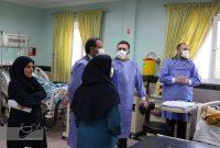 عیادت دکتر خیرخواه رئیس دانشگاه از پزشک بستری در بیمارستان امام