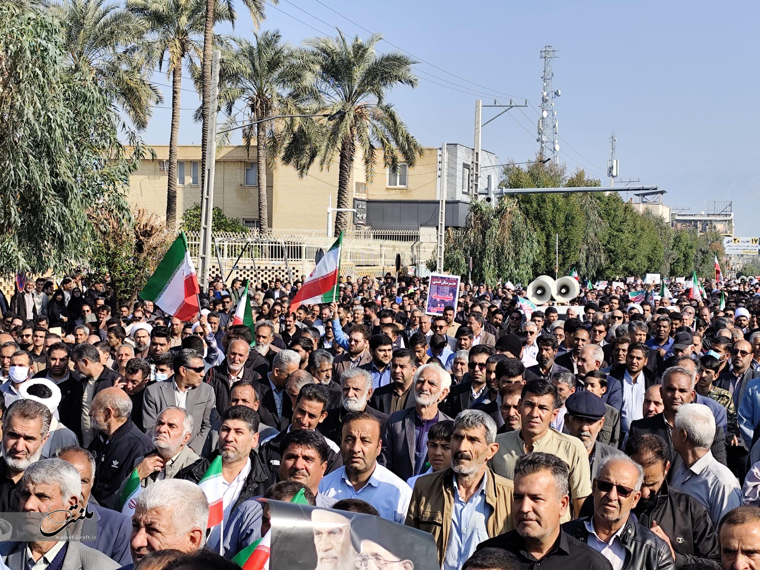 فیلم اول/ حماسه حضور مردم جیرفت در محکومیت اغتشاشات